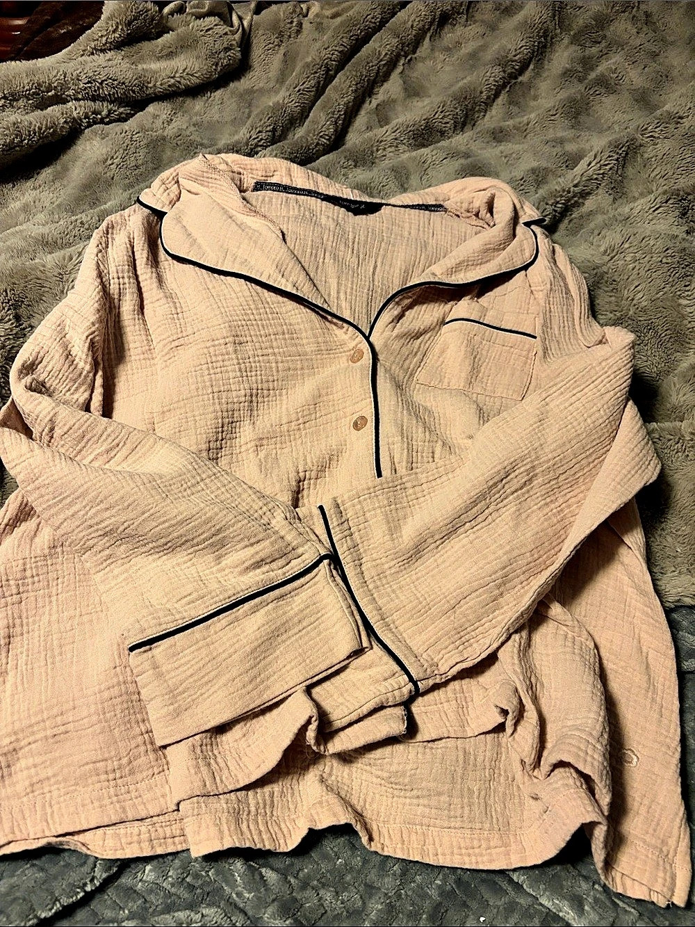Tamarah H. Gauze Button Down Shirt in Pink Size XL/1G Like New
